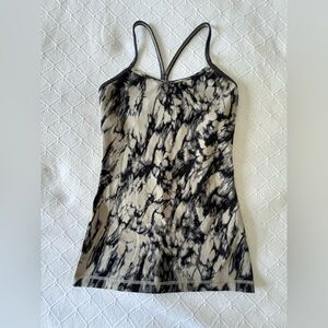 Lululemon Black, Cream and grey Women's Tank